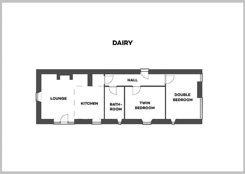 Dairy Cottage Floorplan at Tredethick