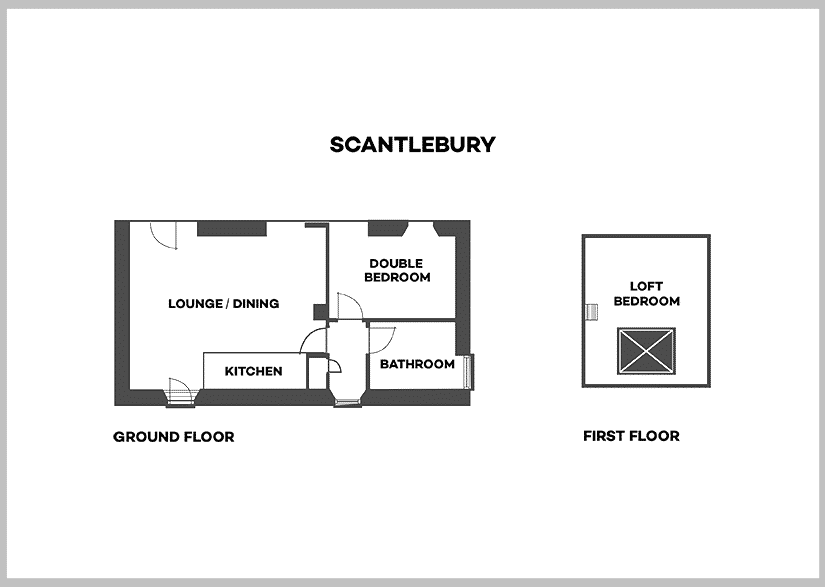 Scantlebury Cottage Floorplan at Tredethick