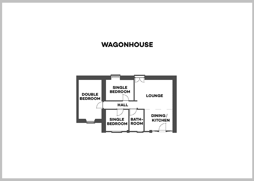 Wagonhouse Cottage Floorplan at Tredethick